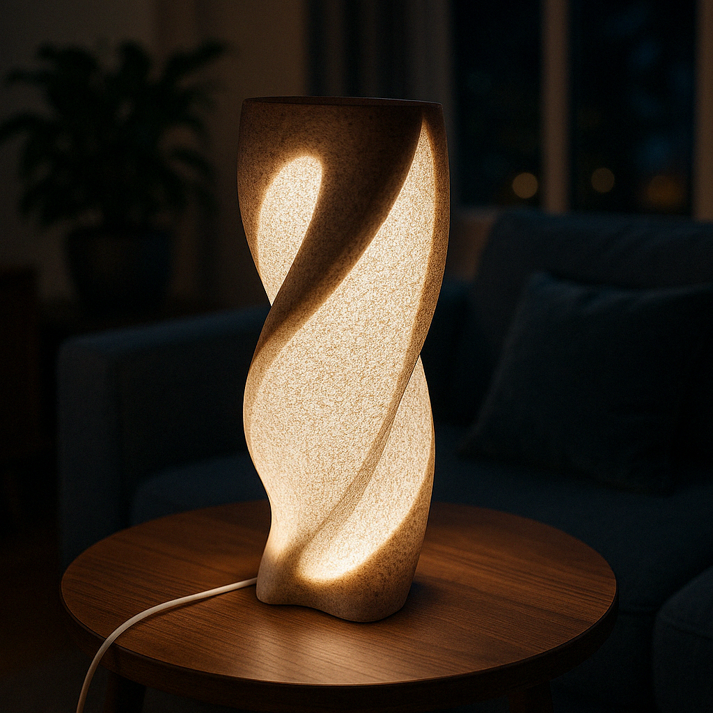 Designlampe LED hvit marmor - Premium kvalitet