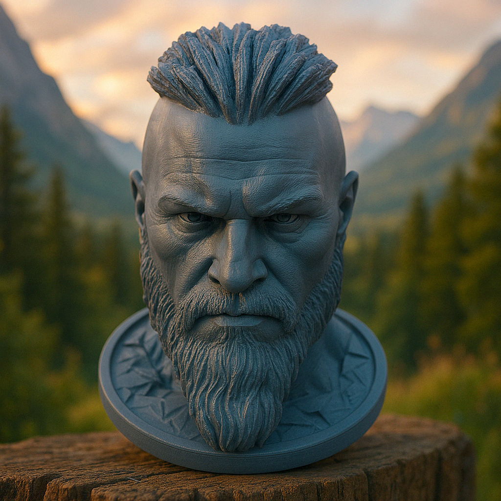 Statuen "Ragnar" i kongeblå - Tøff og ikonisk - Premium kvalitet