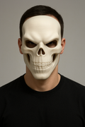 Masque de crâne Ghost Rider blanc - Design robuste et menaçant - Qualité supérieure
