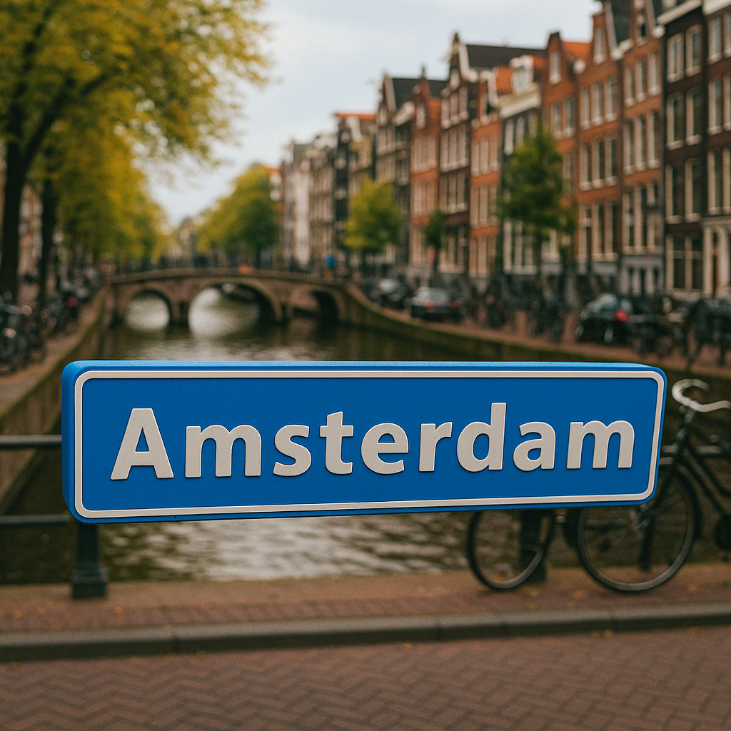 Plaque d'identité Amsterdam - Qualité supérieure