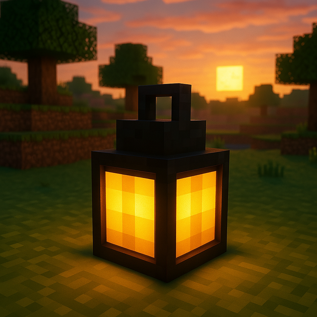 Pixel Lantaarn - Minecraft-Inspiratie - Premium Quality
