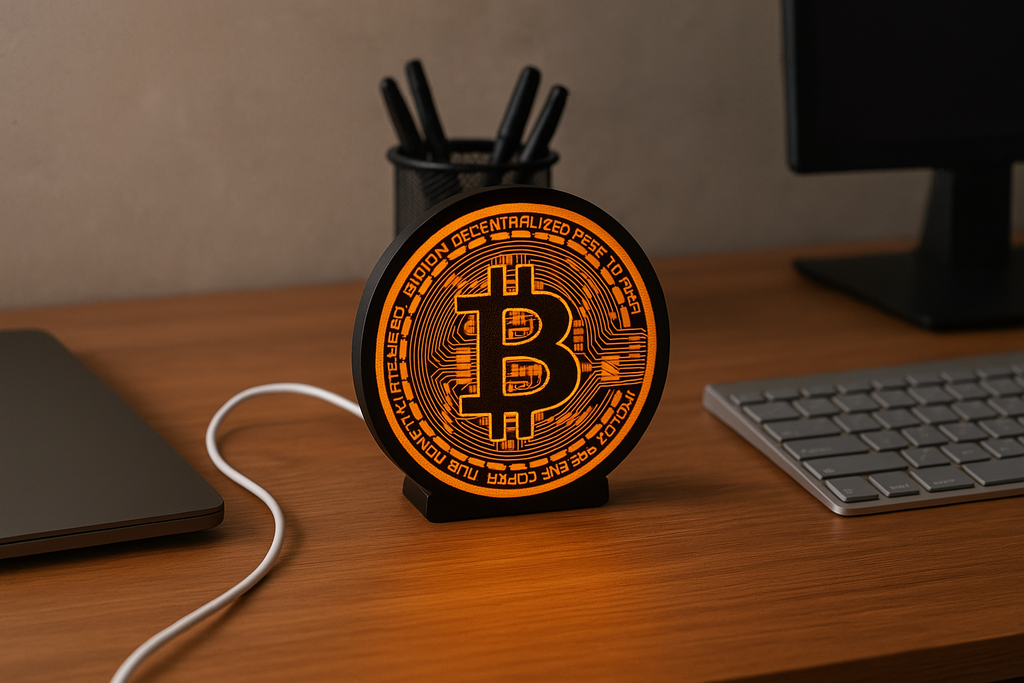 Lampe LED Bitcoin - Eclairage décoratif pour les amateurs de crypto-monnaies - Qualité Premium