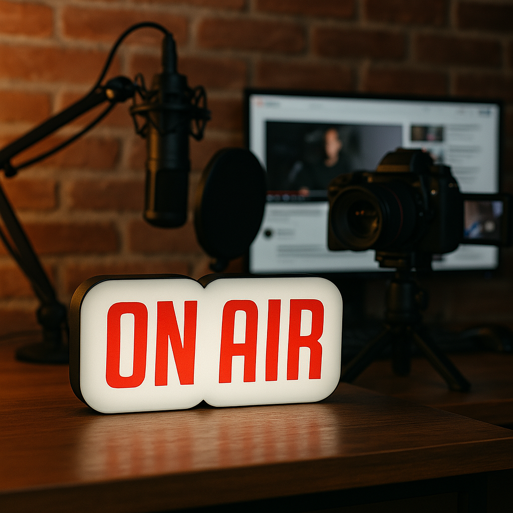 Panneau lumineux "ON AIR" - Idéal pour le studio, le podcast ou la maison - Qualité supérieure