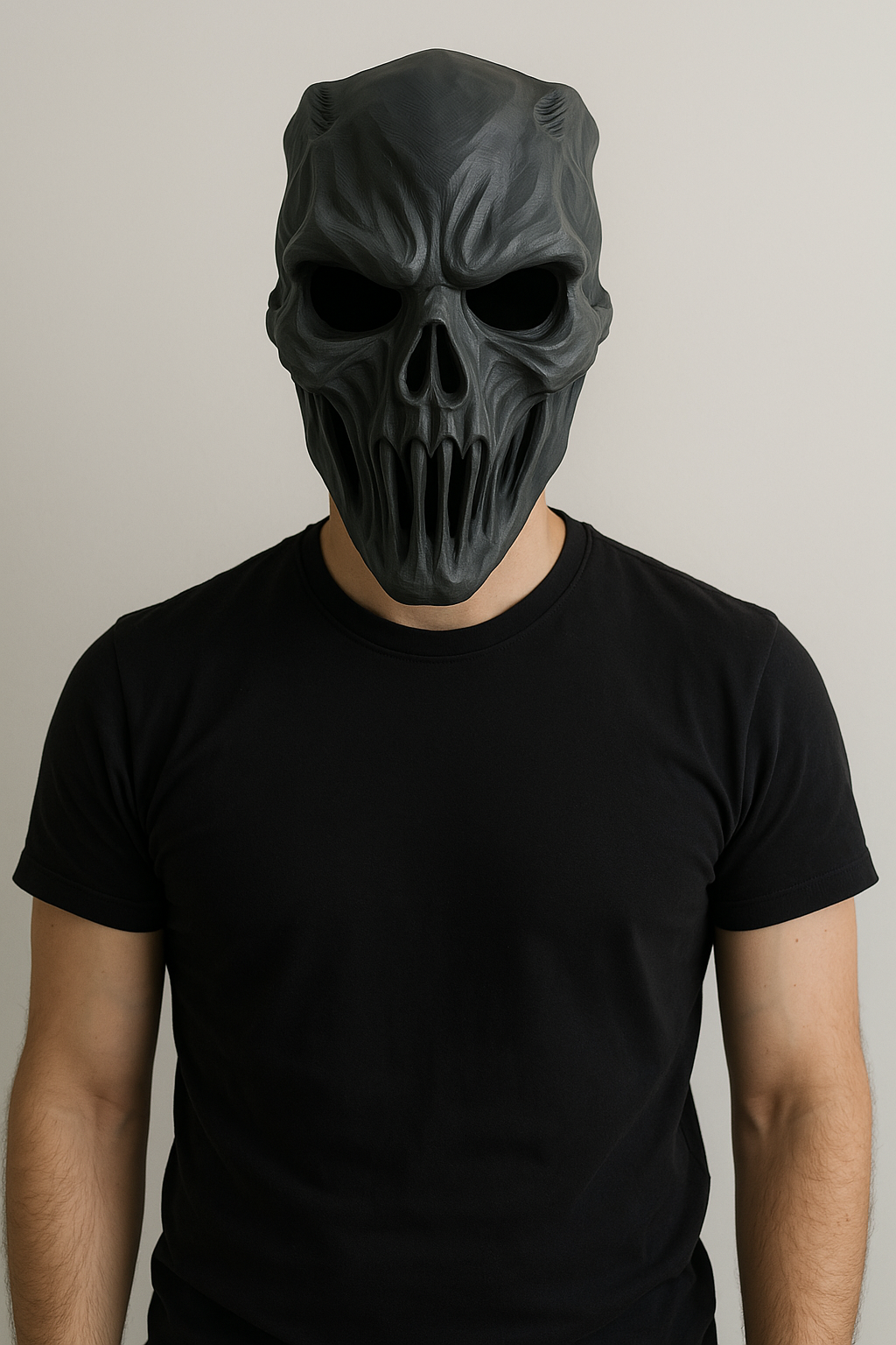 Masque de crâne d'horreur noir - L'ultime look effrayant - Qualité supérieure