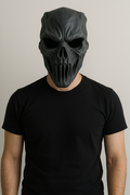 Masque de crâne d'horreur noir - L'ultime look effrayant - Qualité supérieure
