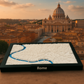 Miniature de Rome imprimée en 3D - Plan détaillé de la ville et de l'architecture historique - Qualité Premium