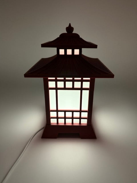 Lampe Pagode Japonaise - Lampe de table LED unique avec télécommande - Décoration Orientale Atmosphérique