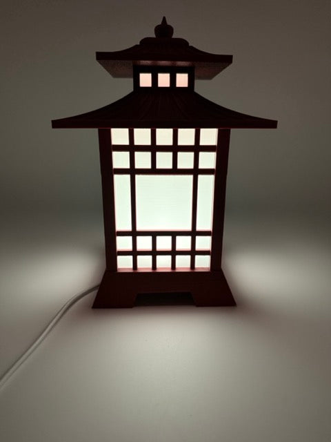 Lampe Pagode Japonaise - Lampe de table LED unique avec télécommande - Décoration Orientale Atmosphérique
