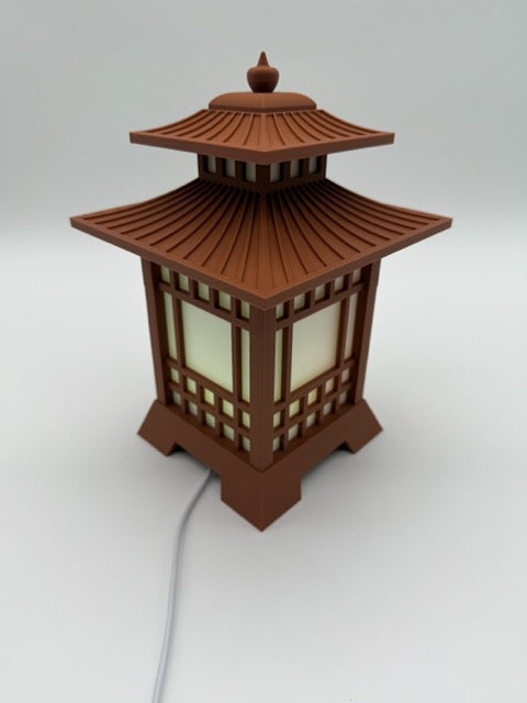 Lampe Pagode Japonaise - Lampe de table LED unique avec télécommande - Décoration Orientale Atmosphérique