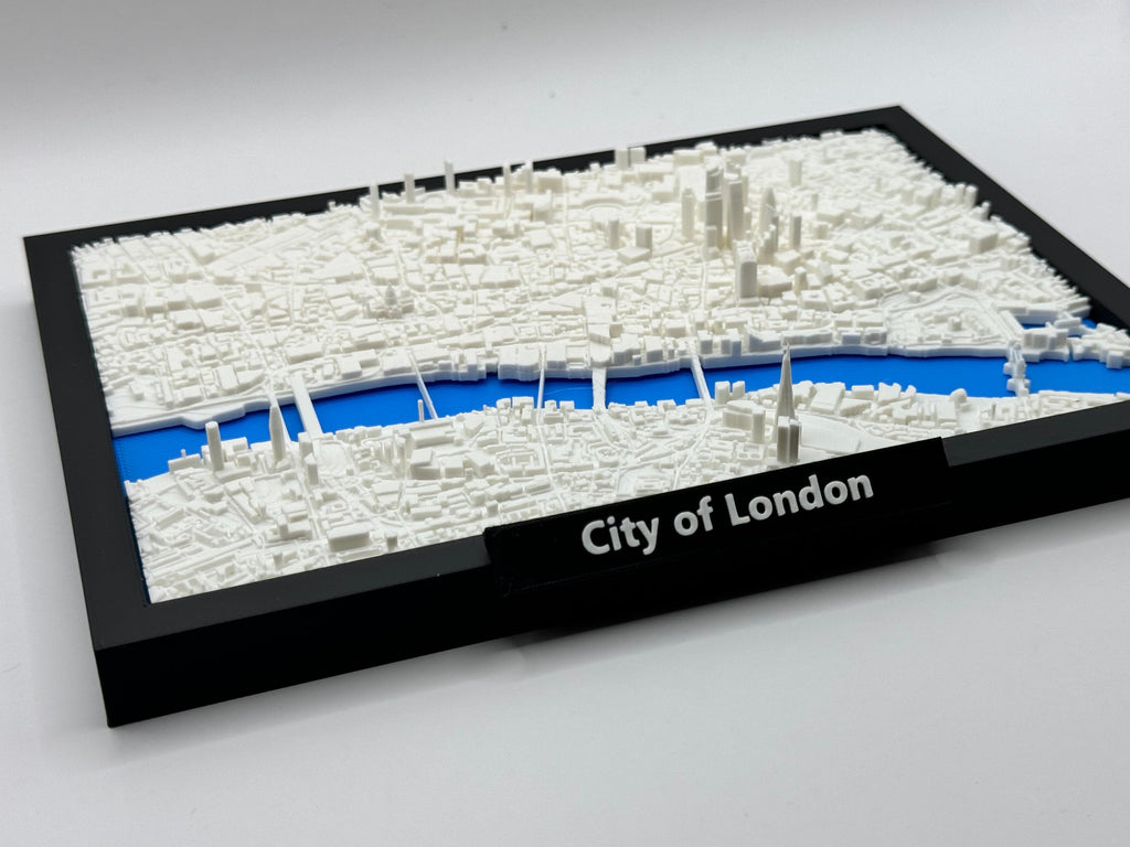 Imprimé 3D miniature de la ville de Londres - Plan détaillé de la ville et de la ligne d'horizon - Qualité Premium