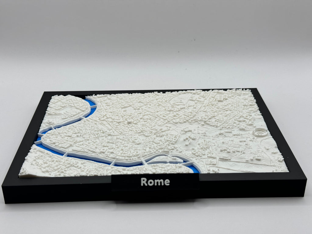 Miniature de Rome imprimée en 3D - Plan détaillé de la ville et de l'architecture historique - Qualité Premium