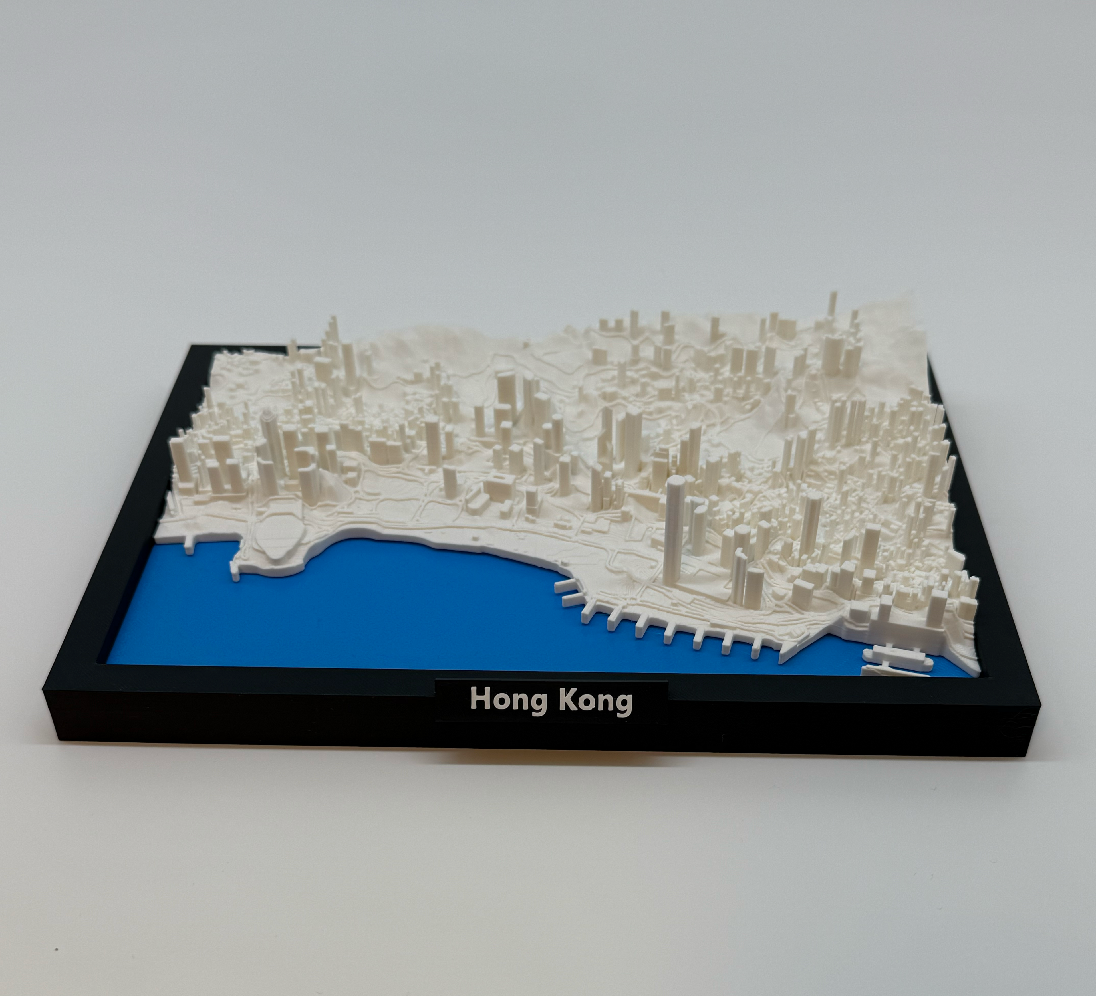 3D Geprinte Miniatuur van Hong Kong – Gedetailleerde Stadskaart en Skyline -Premium Quality