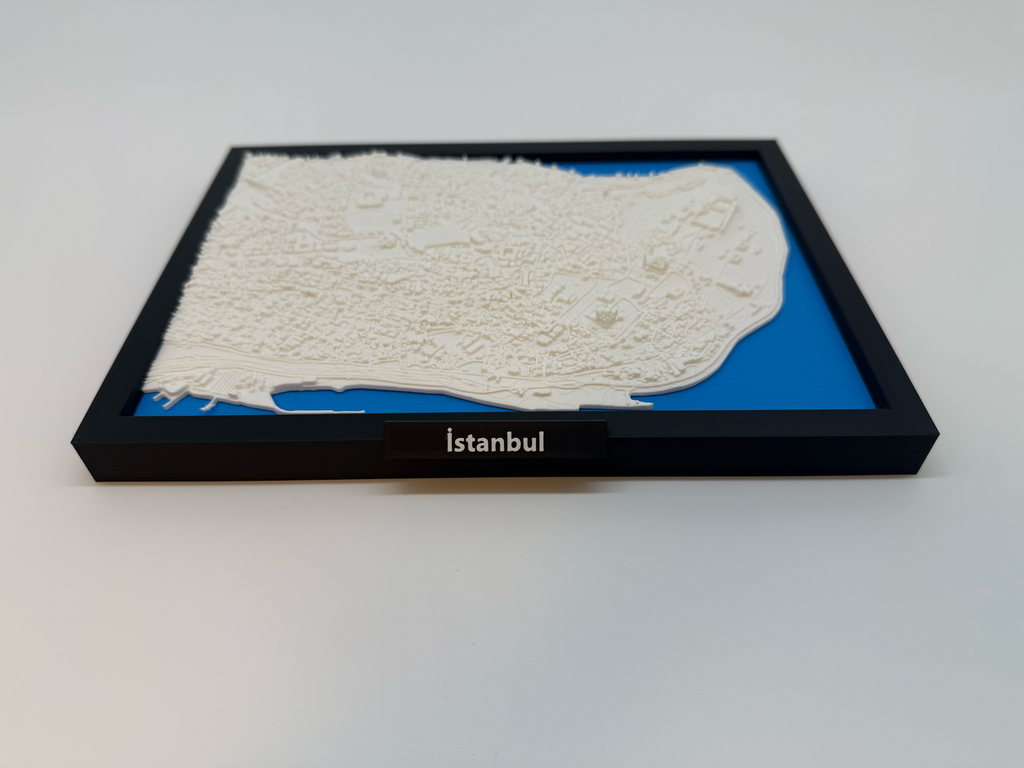 Miniature d'Istanbul imprimée en 3D - Plan détaillé de la ville et du Bosphore - Qualité Premium