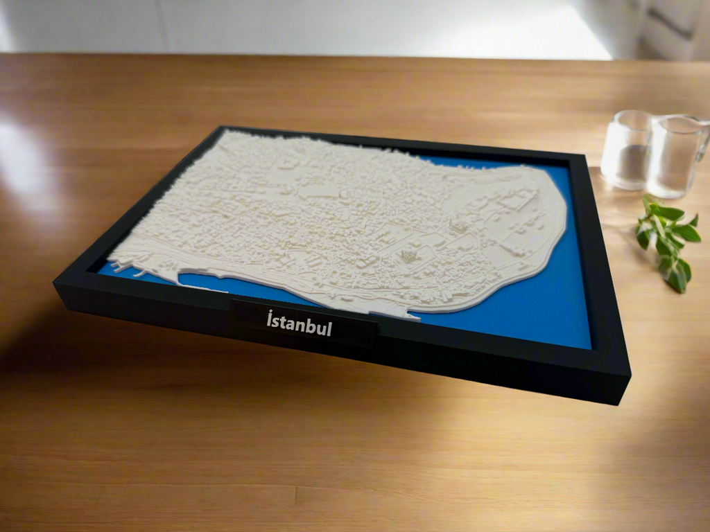 Miniature d'Istanbul imprimée en 3D - Plan détaillé de la ville et du Bosphore - Qualité Premium