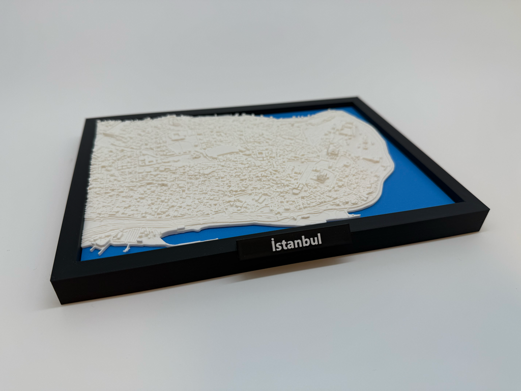 Miniature d'Istanbul imprimée en 3D - Plan détaillé de la ville et du Bosphore - Qualité Premium