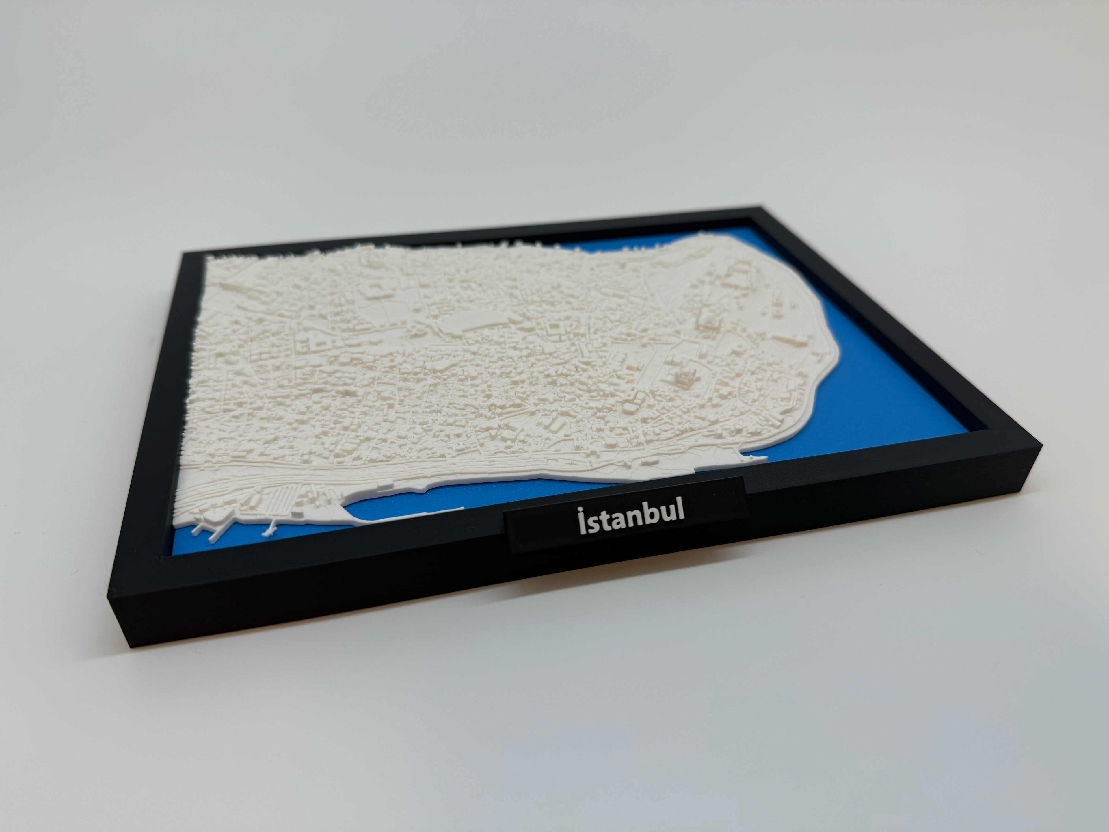 3D Geprinte Miniatuur van Istanbul – Gedetailleerde Stadskaart en Bosporus - Premium Quality