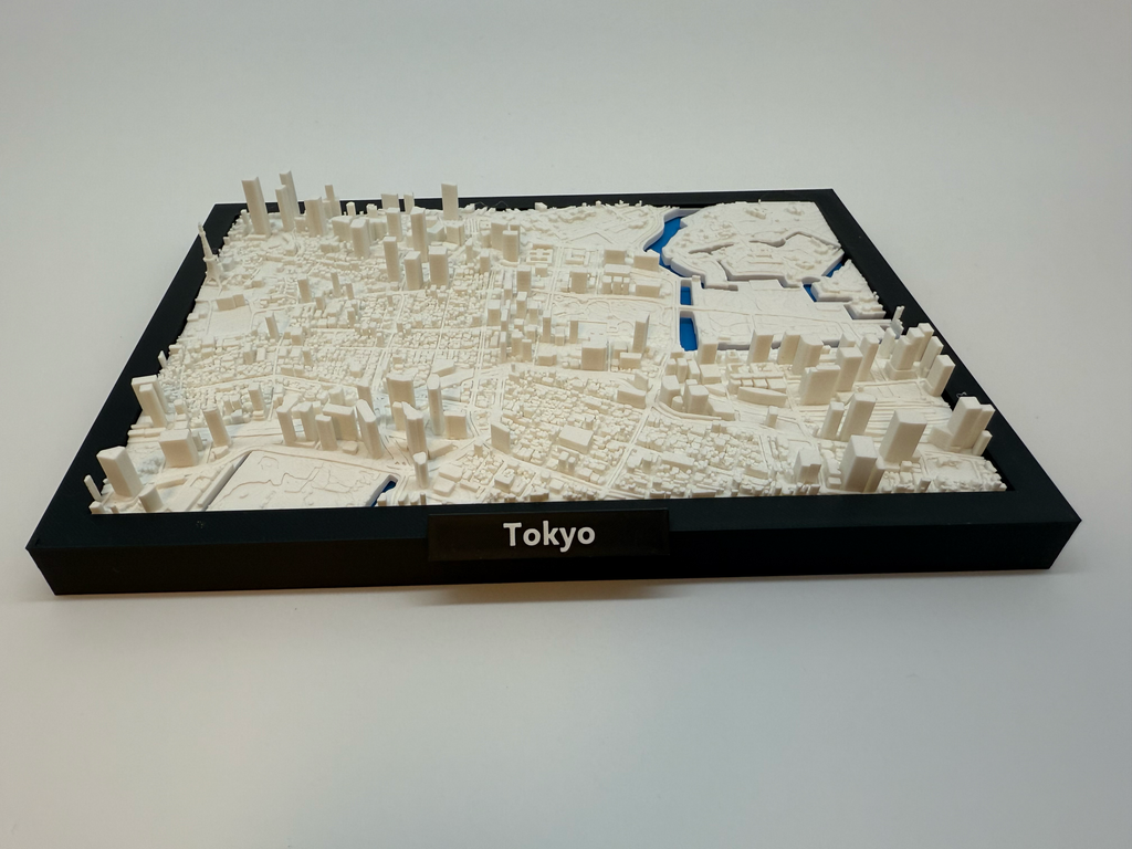 Miniature de Tokyo imprimée en 3D - Plan de ville et horizon détaillés - Qualité Premium