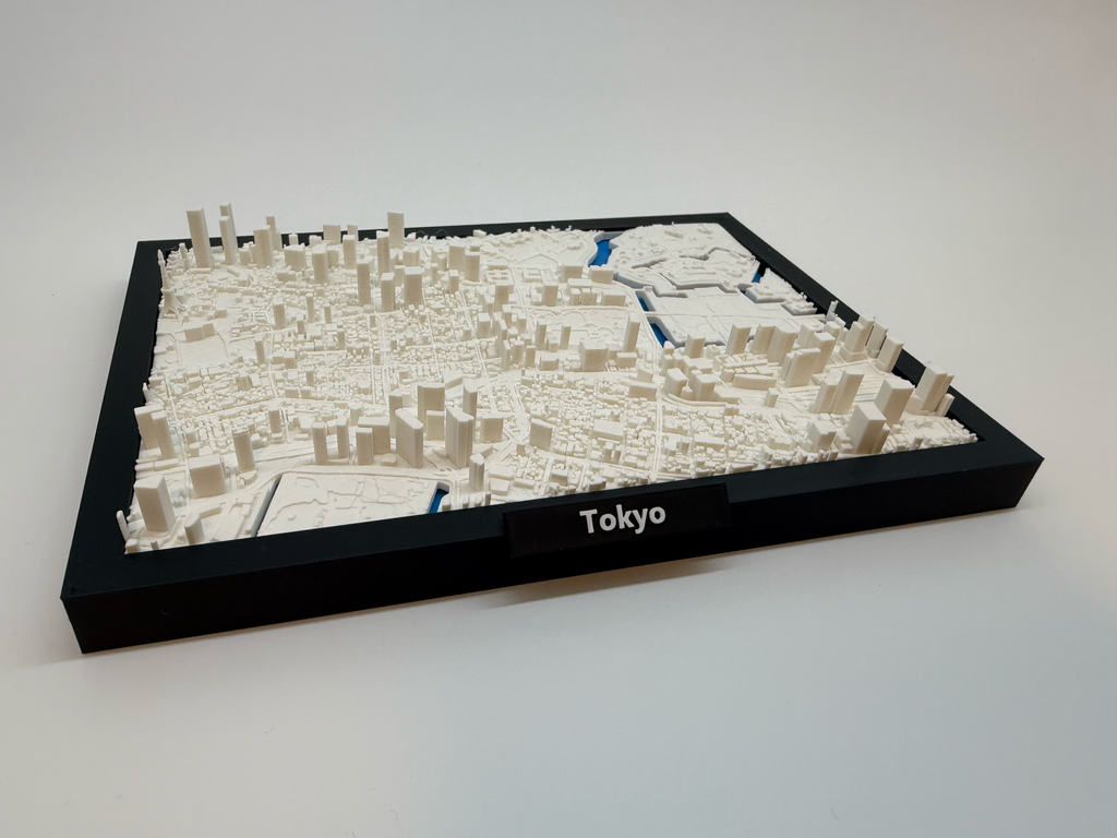 Miniature de Tokyo imprimée en 3D - Plan de ville et horizon détaillés - Qualité Premium