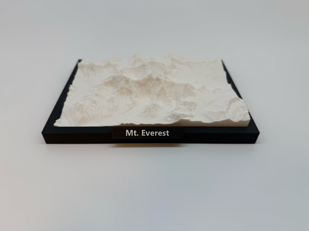 Miniature du Mont Everest imprimée en 3D - Modèle en relief détaillé de la plus haute montagne du monde - Qualité Premium