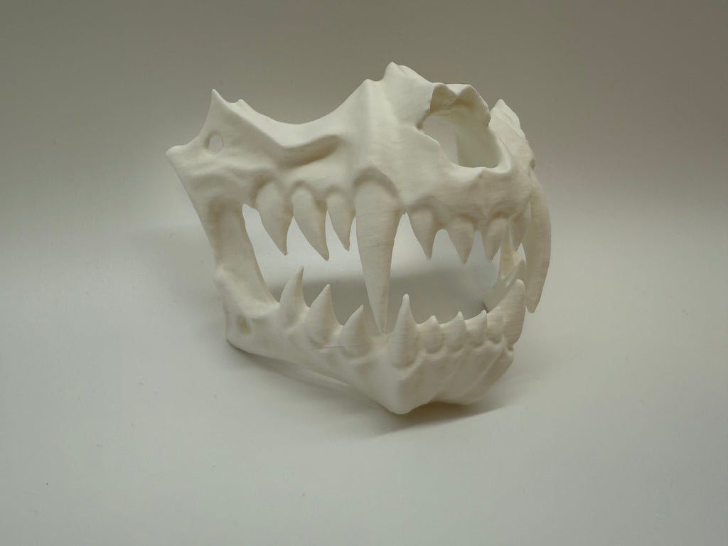 Masque de mâchoire de monstre blanc - Design unique et terrifiant - Qualité supérieure