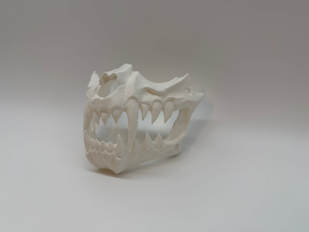 Masque de mâchoire de monstre blanc - Design unique et terrifiant - Qualité supérieure
