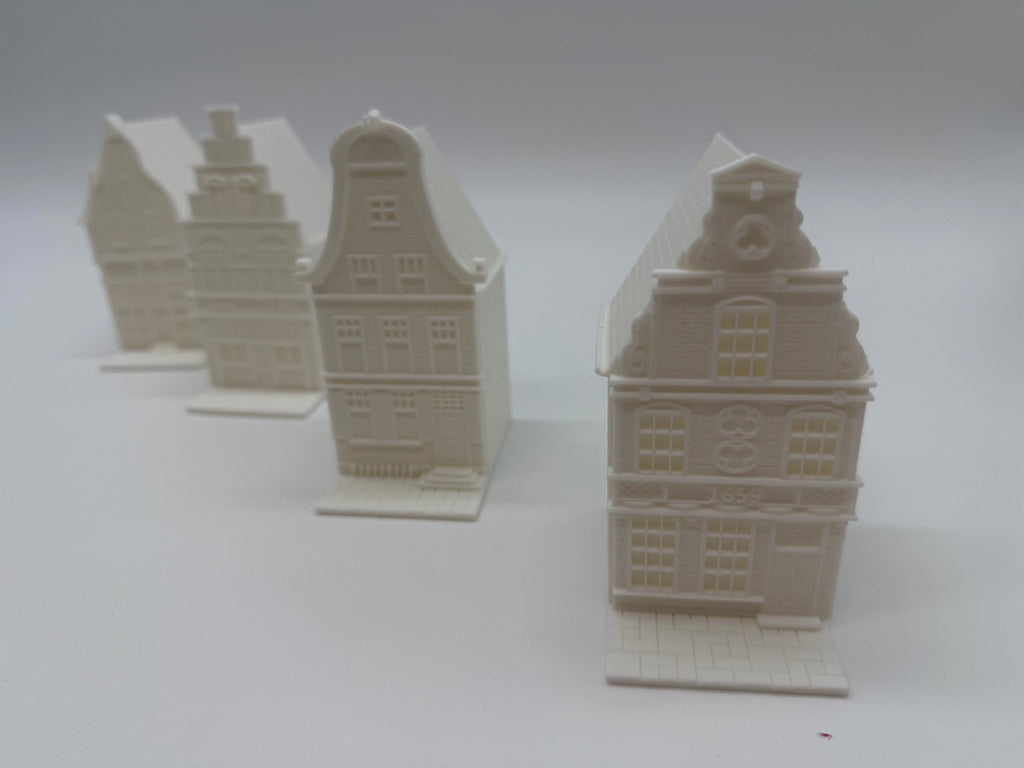 Lanternes de maison de canal - Miniatures hollandaises atmosphériques - Qualité supérieure