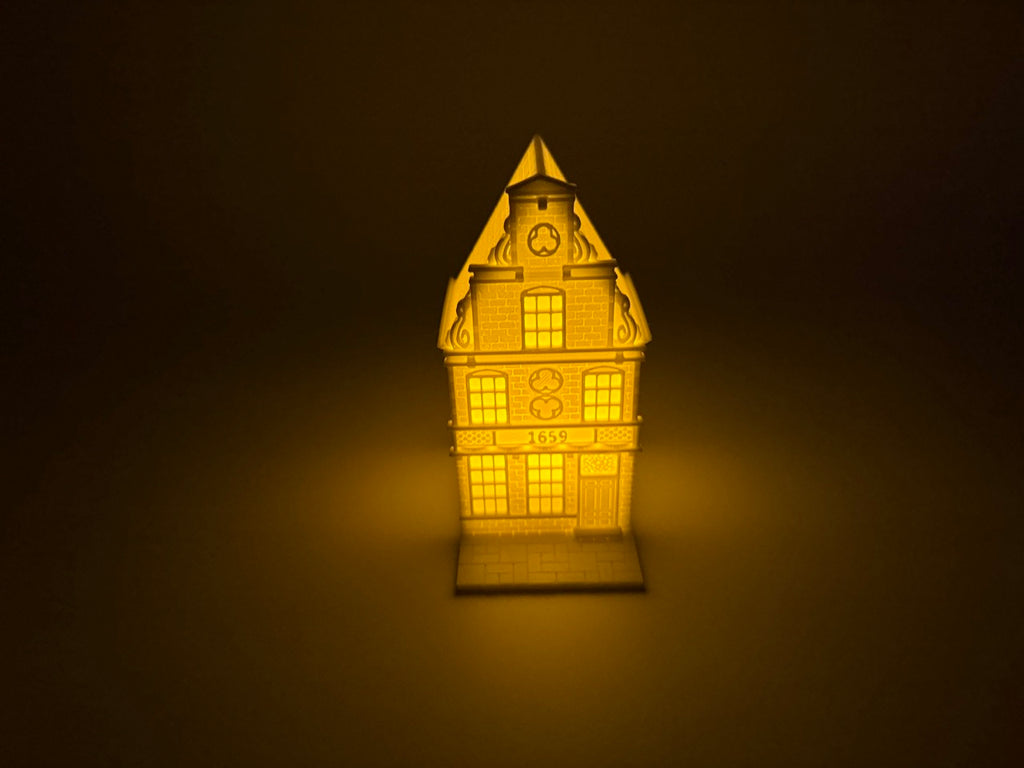 Lanternes de maison de canal - Miniatures hollandaises atmosphériques - Qualité supérieure