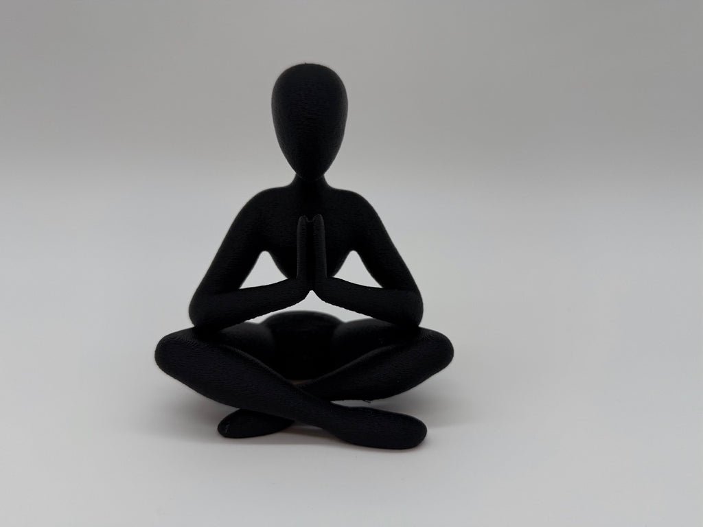 Minimalistisk yogastatue - dekorasjon for meditasjon og mindfulness - førsteklasses kvalitet