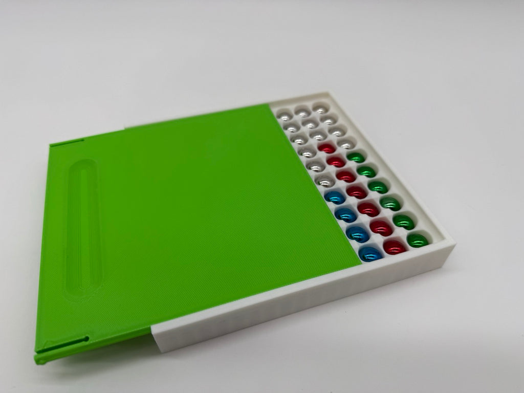 Boîte de rangement GraviTrax pour 100 billes - Boîte de rangement imprimée en 3D avec couvercle coulissant - Qualité supérieure