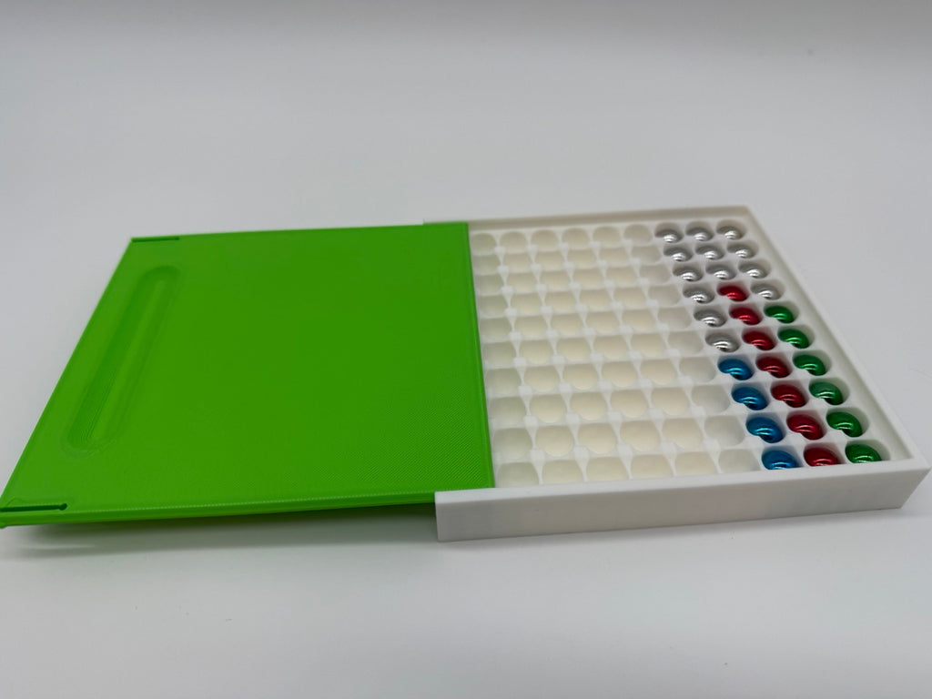 Boîte de rangement GraviTrax pour 100 billes - Boîte de rangement imprimée en 3D avec couvercle coulissant - Qualité supérieure