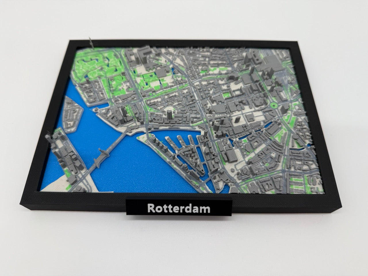 Gedetailleerde 3D Stadskaart van Rotterdam – Unieke Miniatuur van de Stad - Volledig in Kleur - Premium Quality
