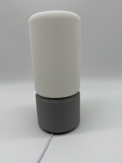 Lampe de table moderne 'Dots' avec abat-jour cylindrique blanc et base grise - Eclairage d'ambiance élégant