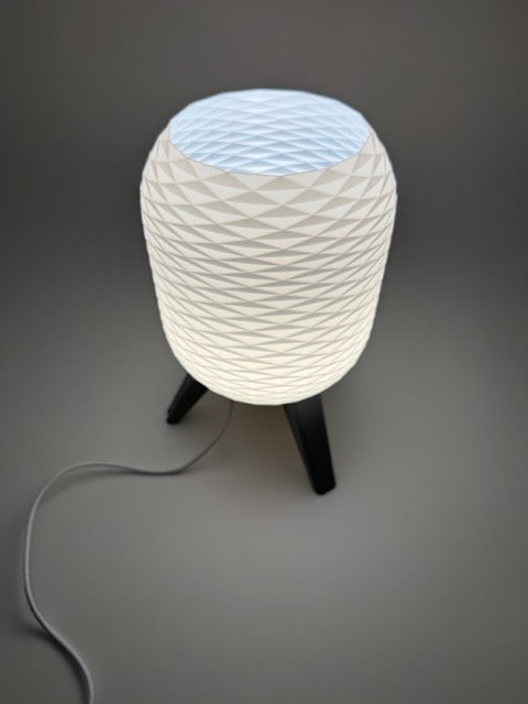 Designbordlampe 'Switch' med geometrisk mønster og svart sokkel - Moderne stemningsbelysning