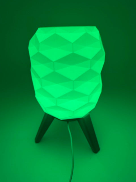 Designbordlampe 'Switch' med geometrisk mønster og svart sokkel - Moderne stemningsbelysning