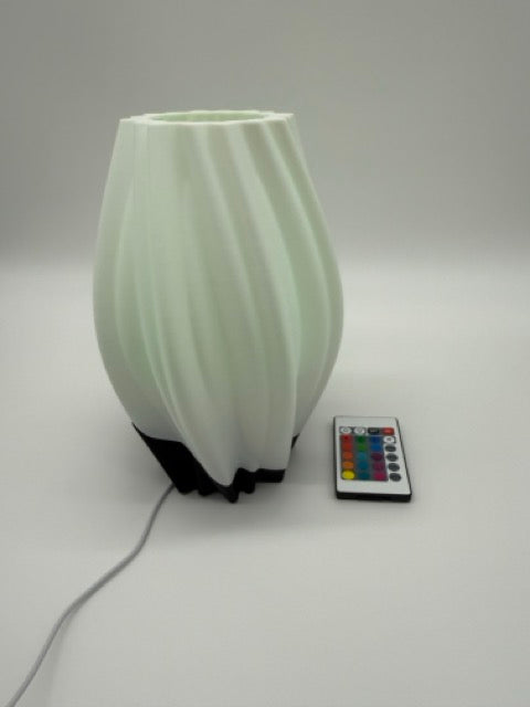 Lampe de table design 'Waves' avec changement de couleur et télécommande - Lampe d'ambiance moderne