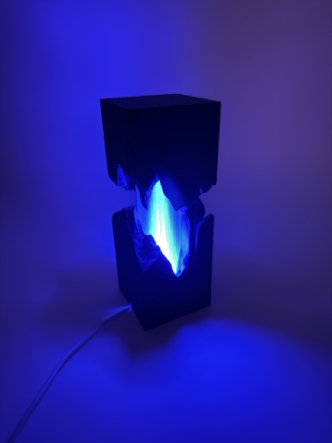 Lampe à poser design 'Split' avec design noir et changement de couleur - Lampe d'ambiance avec télécommande
