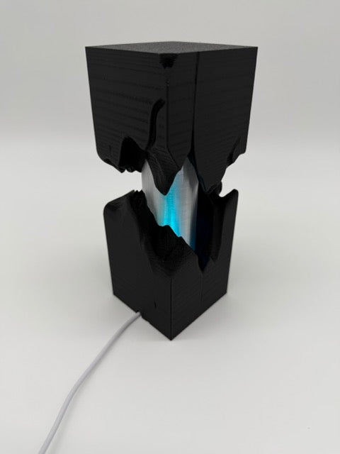 Lampe à poser design 'Split' avec design noir et changement de couleur - Lampe d'ambiance avec télécommande