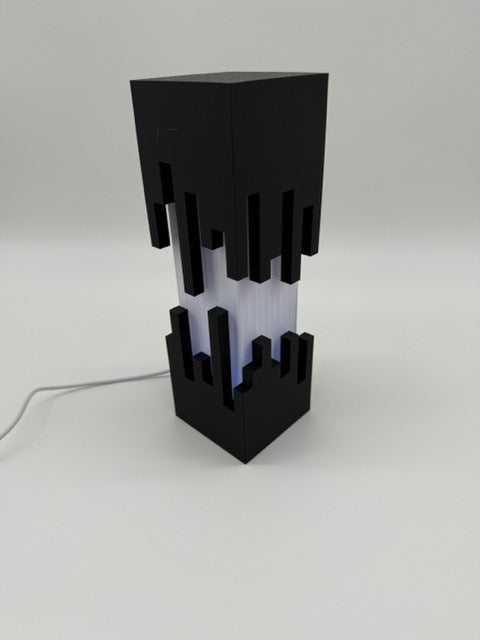 Lampe de table design 'Future' avec motif noir et changement de couleur - Lampe d'ambiance moderne avec télécommande