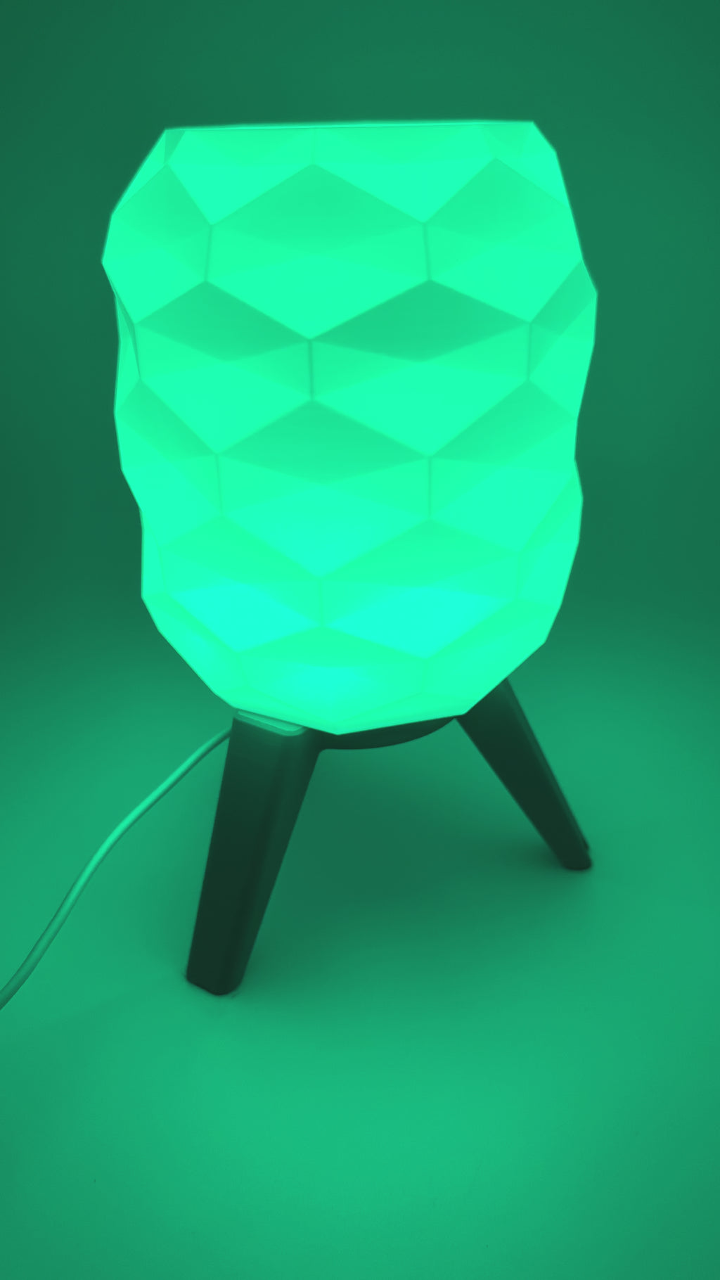 Designbordlampe 'Switch' med geometrisk mønster og svart sokkel - Moderne stemningsbelysning
