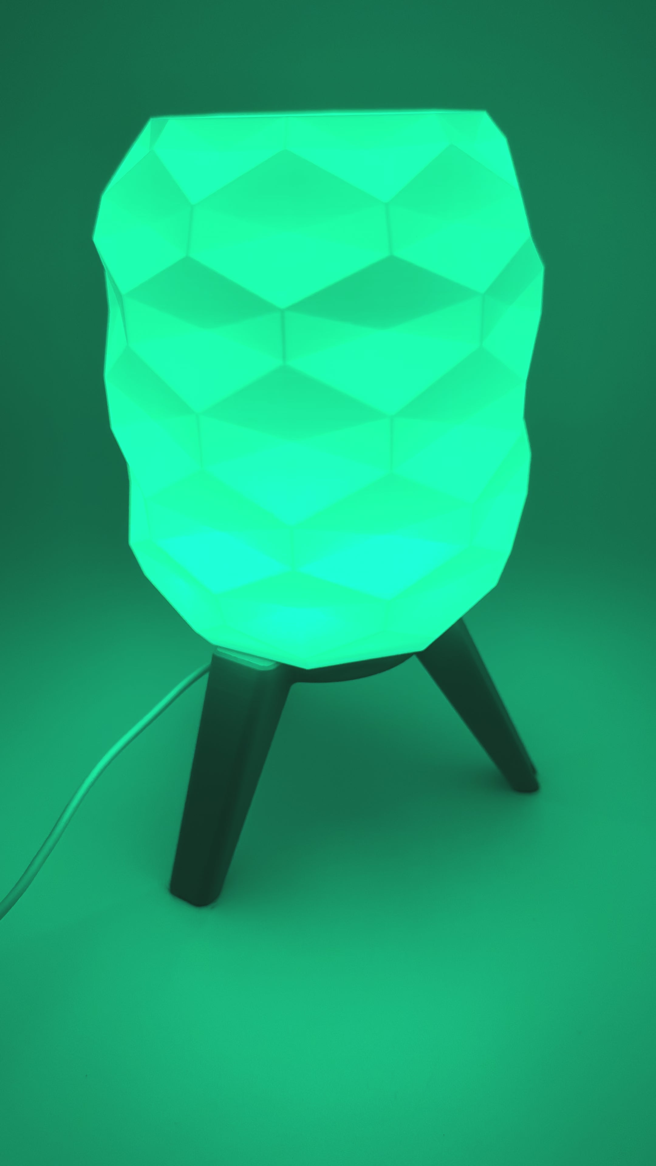 Designbordlampe 'Switch' med geometrisk mønster og svart sokkel - Moderne stemningsbelysning